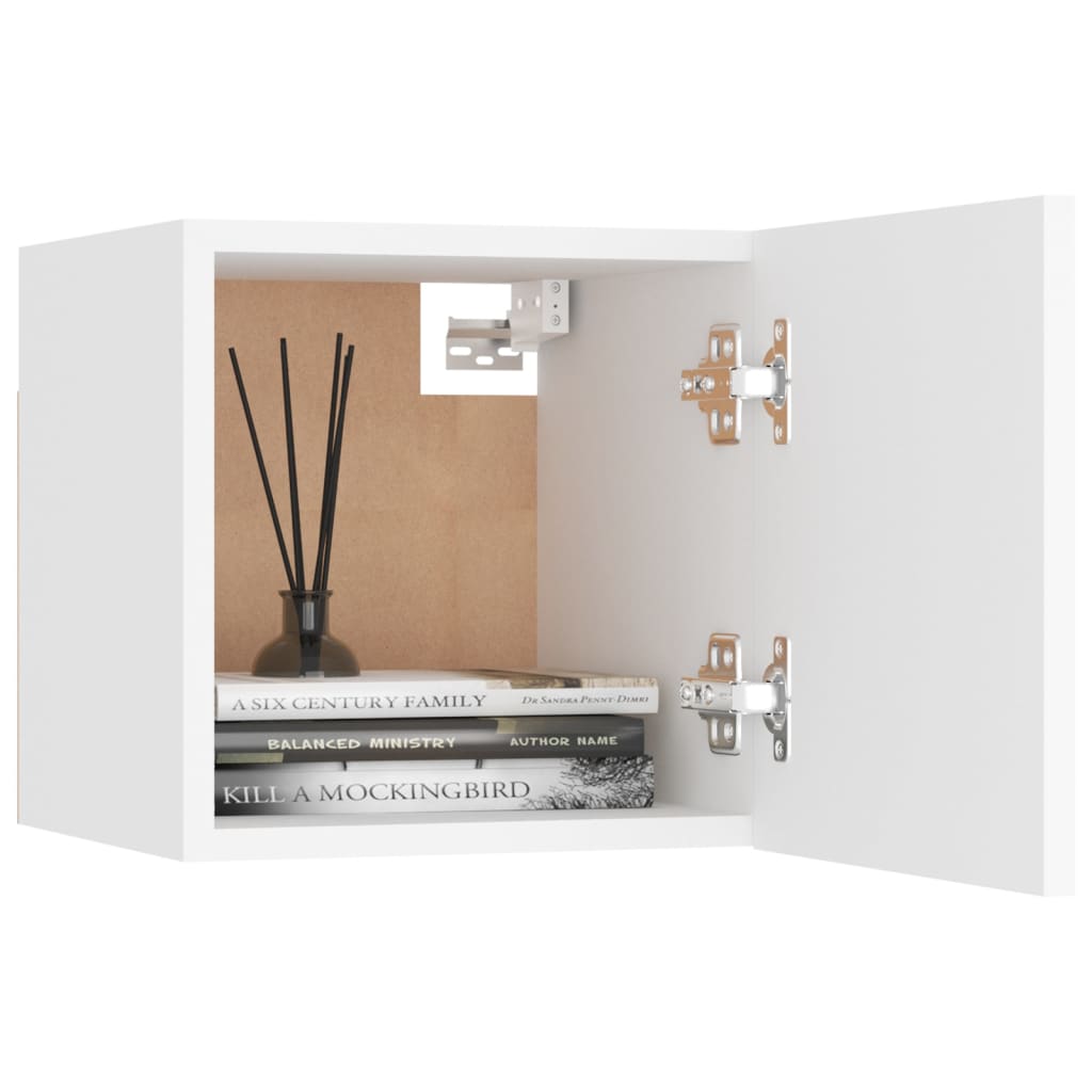 Yöpöydät 2 kpl valkoinen 30,5x30x30 cm lastulevy - Sisustajankoti.fi