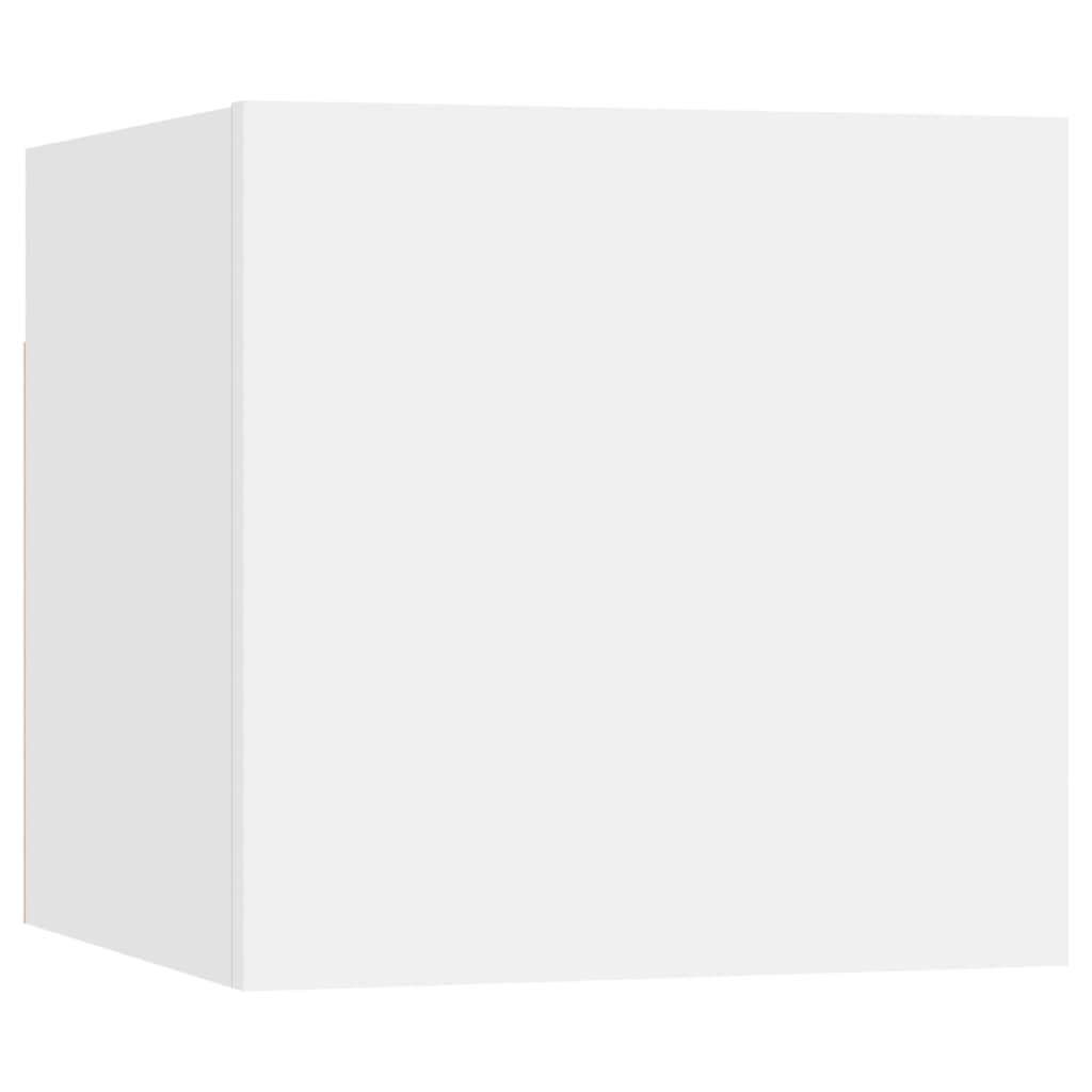 Yöpöydät 2 kpl valkoinen 30,5x30x30 cm lastulevy - Sisustajankoti.fi