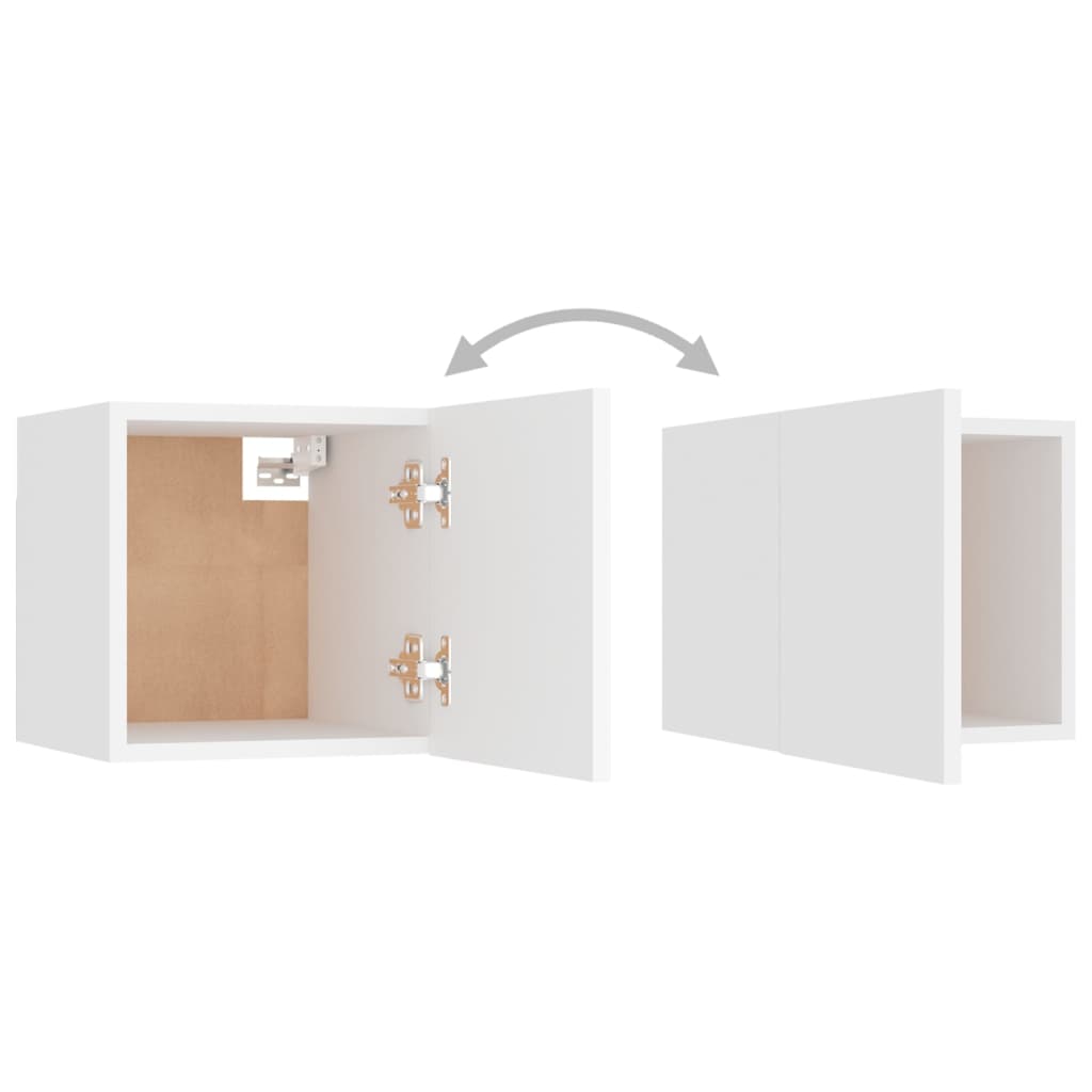 Yöpöydät 2 kpl valkoinen 30,5x30x30 cm lastulevy - Sisustajankoti.fi