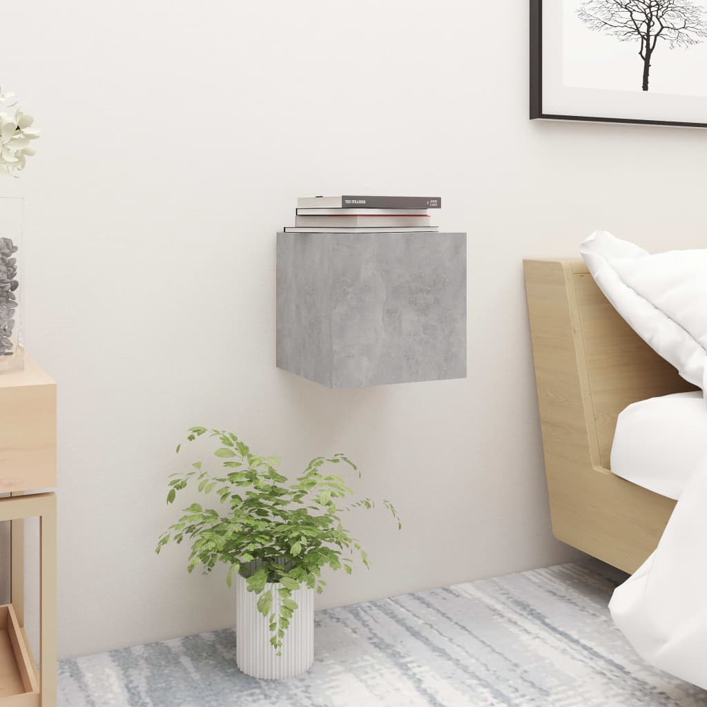 Yöpöydät 2 kpl betoninharmaa 30,5x30x30 cm lastulevy - Sisustajankoti.fi