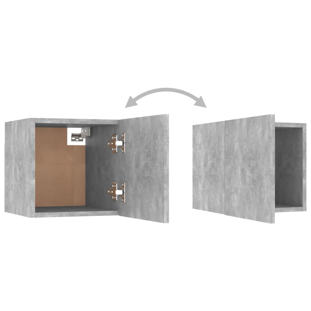 Yöpöydät 2 kpl betoninharmaa 30,5x30x30 cm lastulevy - Sisustajankoti.fi