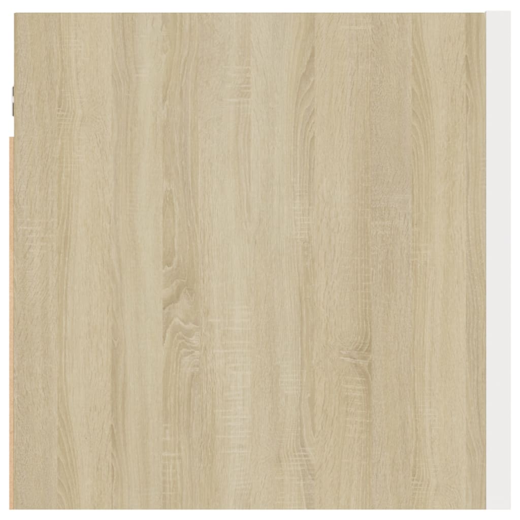 Yöpöydät 2 kpl valkoinen ja Sonoma-tammi 30,5x30x30cm lastulevy - Sisustajankoti.fi