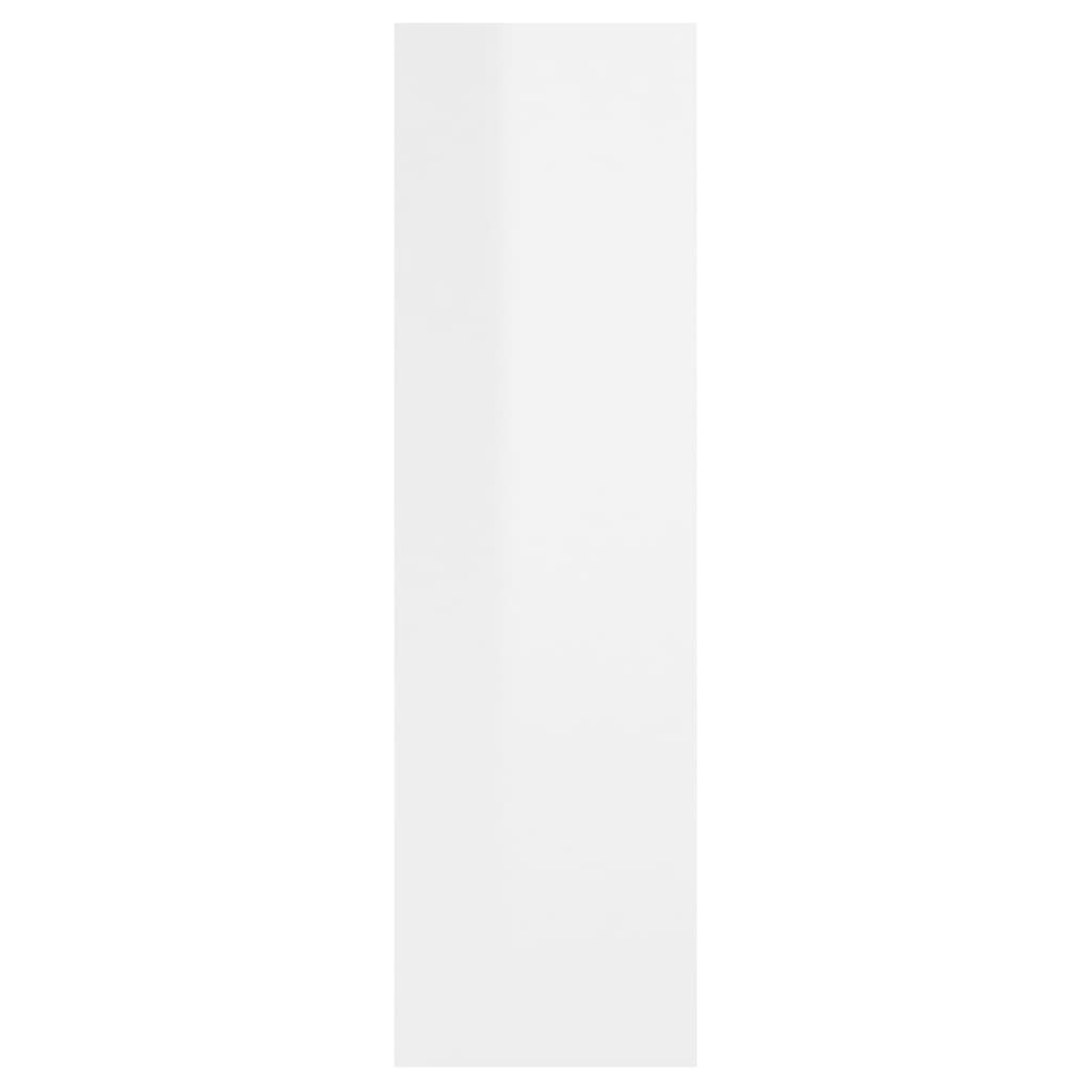 Seinähylly korkeakiilto valkoinen 75x16x55 cm lastulevy - Sisustajankoti.fi