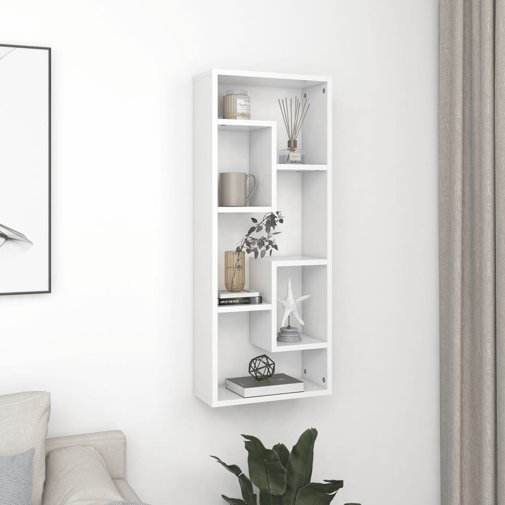 Seinähylly valkoinen 36x16x90 cm lastulevy - Sisustajankoti.fi