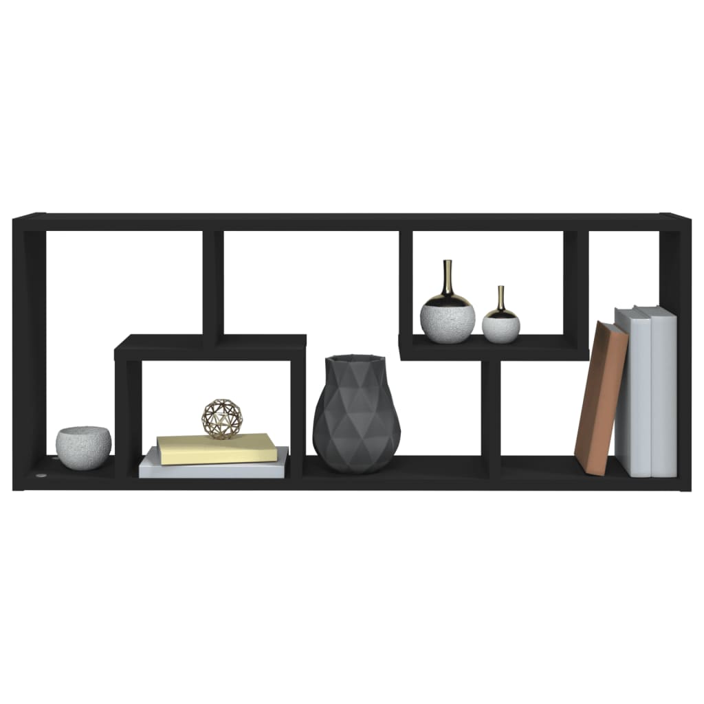 Seinähylly musta 36x16x90 cm - Sisustajankoti.fi