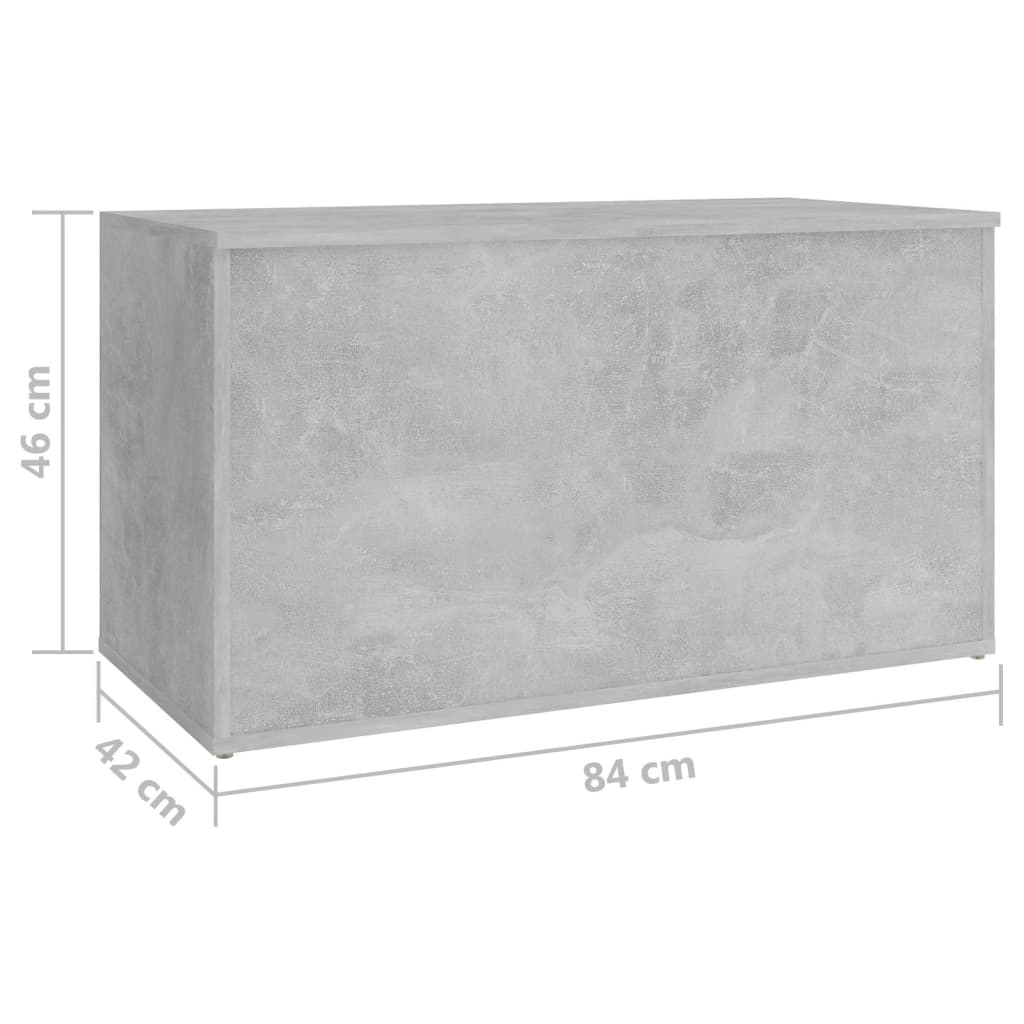 Säilytysarkku betoninharmaa 84x42x46 cm lastulevy - Sisustajankoti.fi