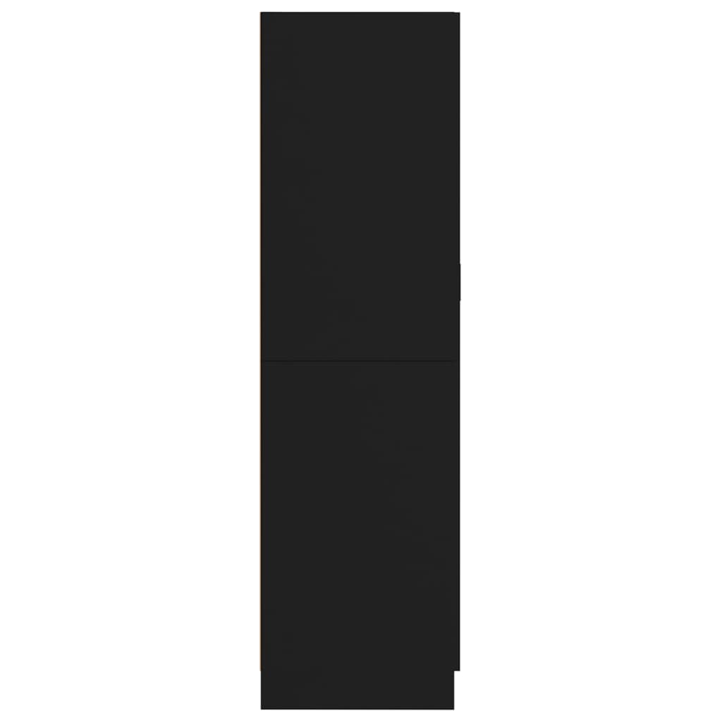 Vaatekaappi musta 82,5x51,5x180 cm lastulevy - Sisustajankoti.fi