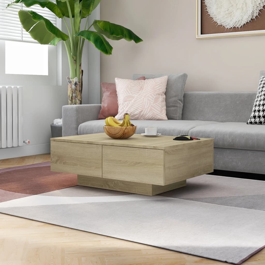 Sohvapöytä Sonoma-tammi 90x60x31 cm lastulevy - Sisustajankoti.fi