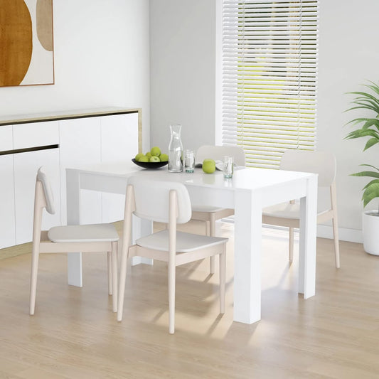 Ruokapöytä valkoinen 140x74,5x76 cm lastulevy - Sisustajankoti.fi