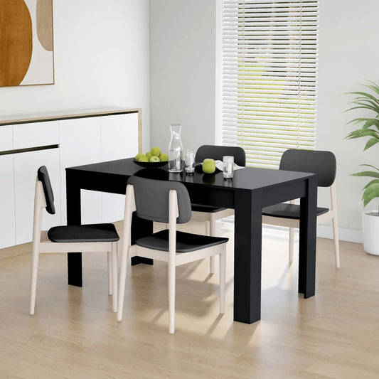 Ruokapöytä musta 140x74,5x76 cm lastulevy - Sisustajankoti.fi
