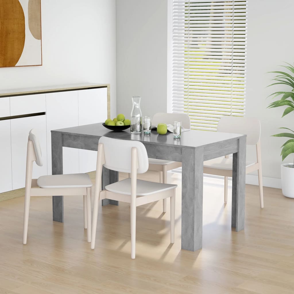 Ruokapöytä betoninharmaa 140x74,5x76 cm lastulevy - Sisustajankoti.fi
