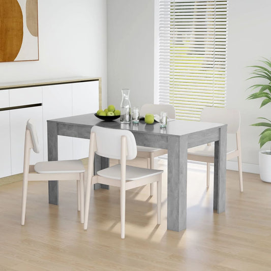 Ruokapöytä betoninharmaa 140x74,5x76 cm lastulevy - Sisustajankoti.fi