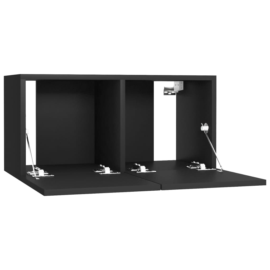 Seinäkiinnitettävä TV-taso musta 60x30x30 cm - Sisustajankoti.fi