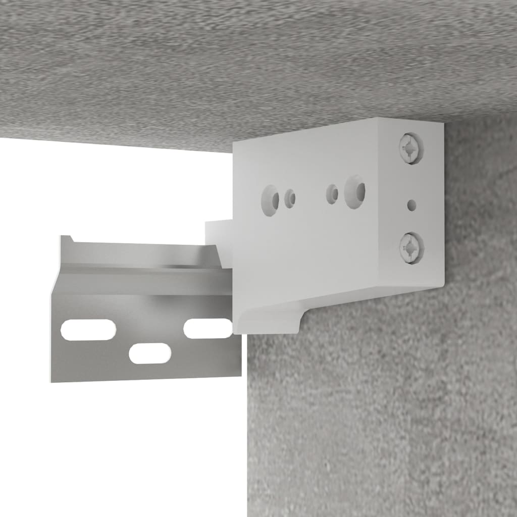 Seinäkiinnitettävä TV-taso 2 kpl betoninharm. 60x30x30 cm - Sisustajankoti.fi