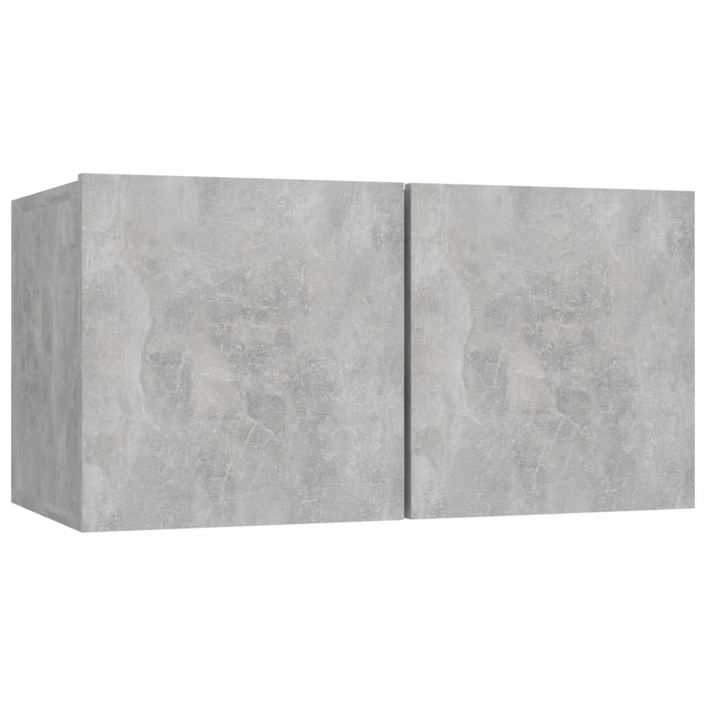 Seinäkiinnitettävät TV-tasot 3 kpl betoninharmaa 60x30x30 cm - Sisustajankoti.fi