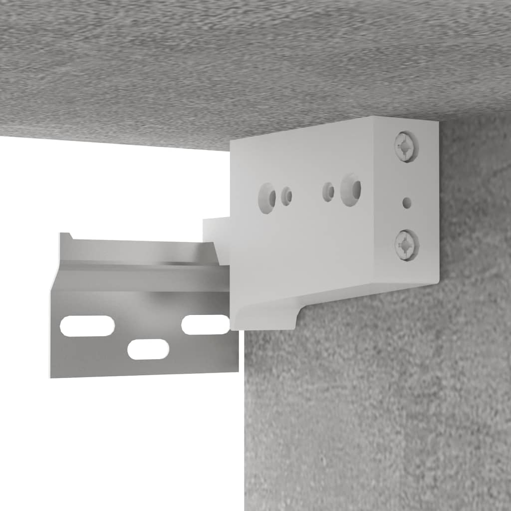 Seinäkiinnitettävät TV-tasot 3 kpl betoninharmaa 60x30x30 cm - Sisustajankoti.fi