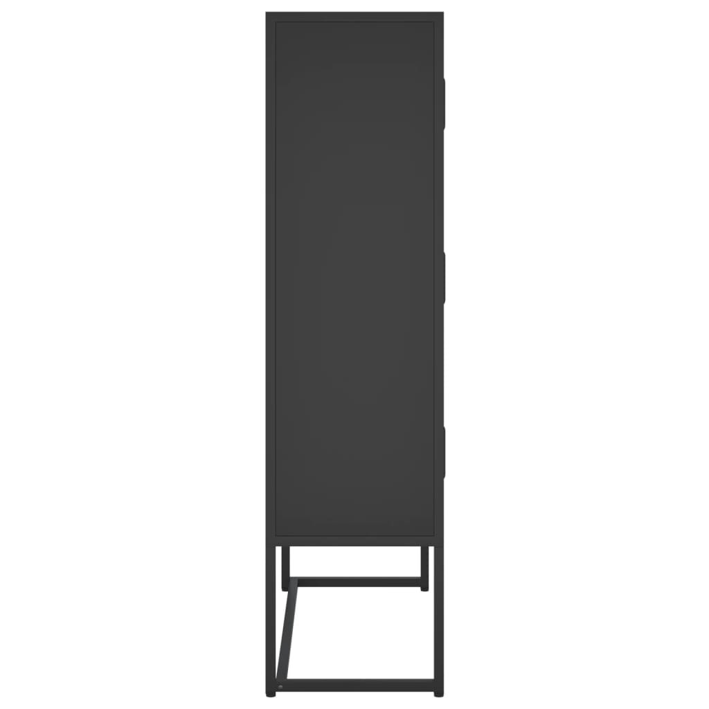Kaappi musta 80x35x135 cm teräs - Sisustajankoti.fi