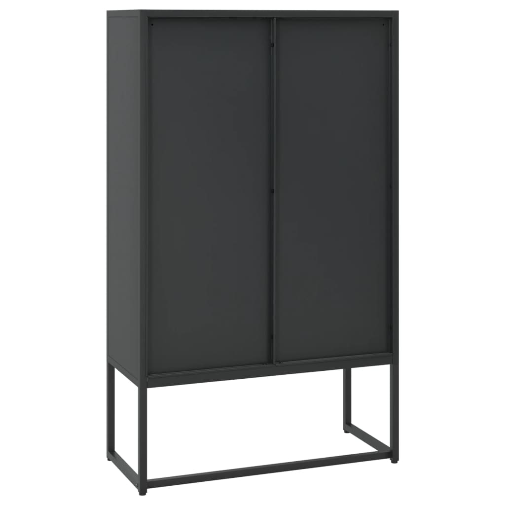Kaappi musta 80x35x135 cm teräs - Sisustajankoti.fi