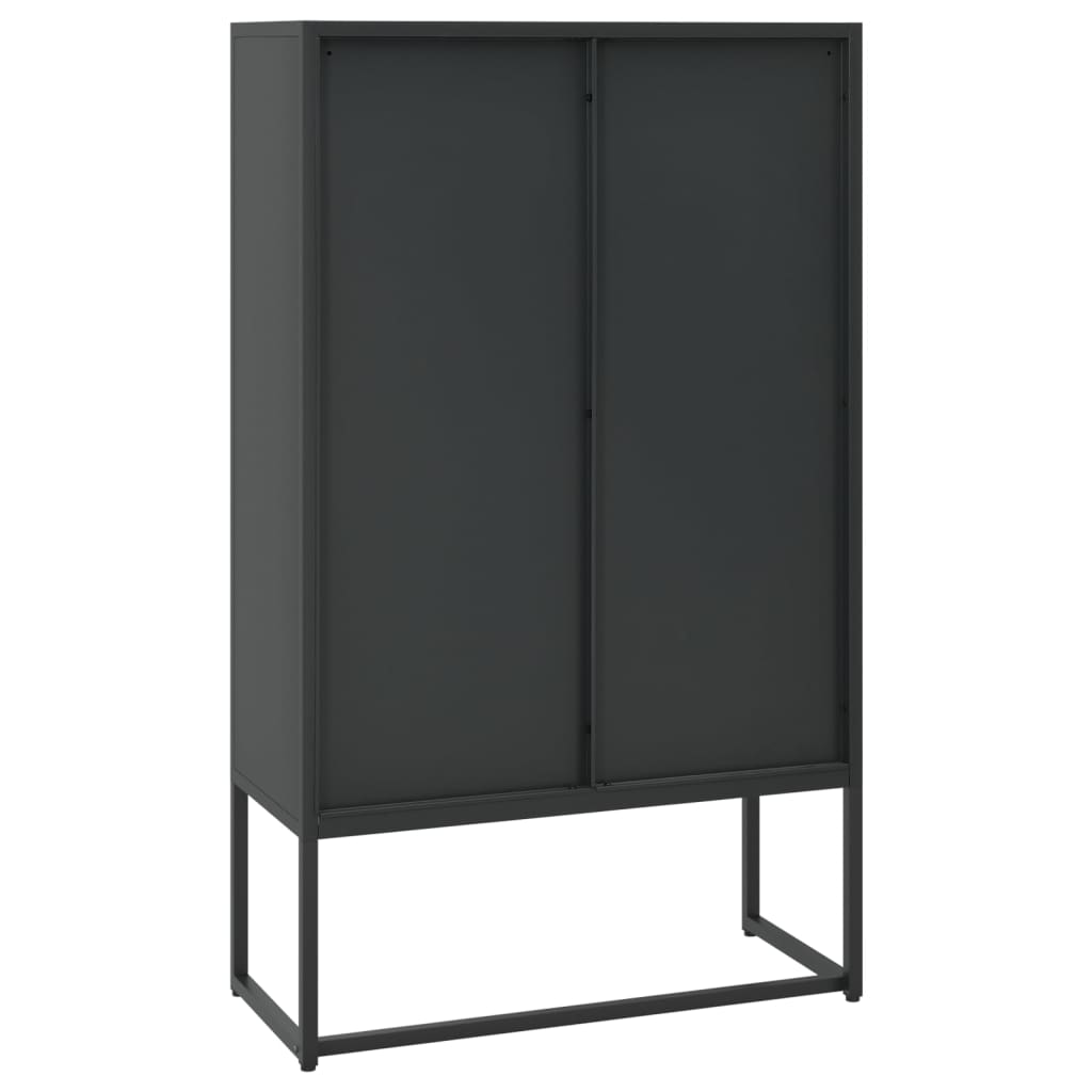 Kaappi musta 80x35x135 cm teräs - Sisustajankoti.fi
