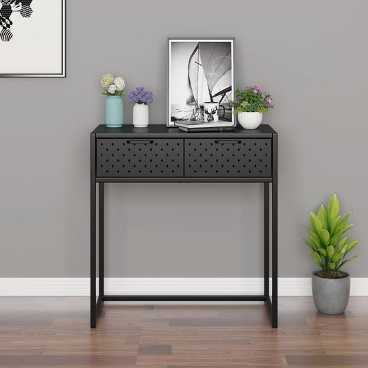 Konsolipöytä antrasiitti 72x35x75 cm teräs - Sisustajankoti.fi