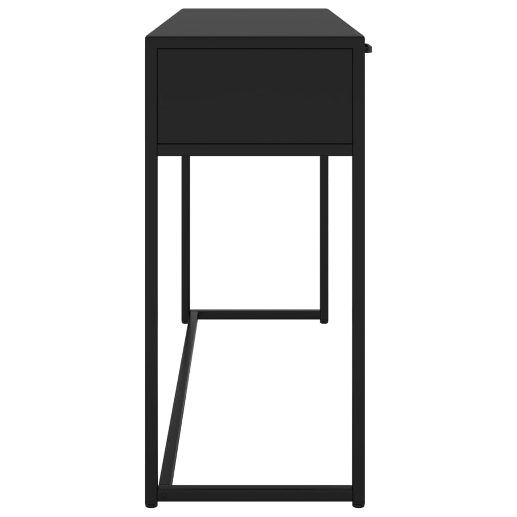 Konsolipöytä musta 106x35x75 cm teräs - Sisustajankoti.fi