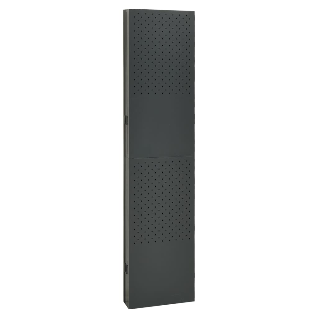 6-Paneelinen tilanjakaja 240x180 cm antrasiitti teräs - Sisustajankoti.fi