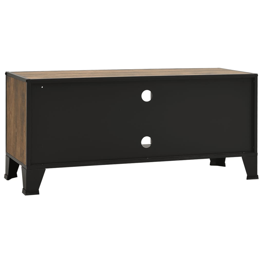 TV-taso rustiikkinen ruskea 105x36x47 cm metalli ja MDF - Sisustajankoti.fi
