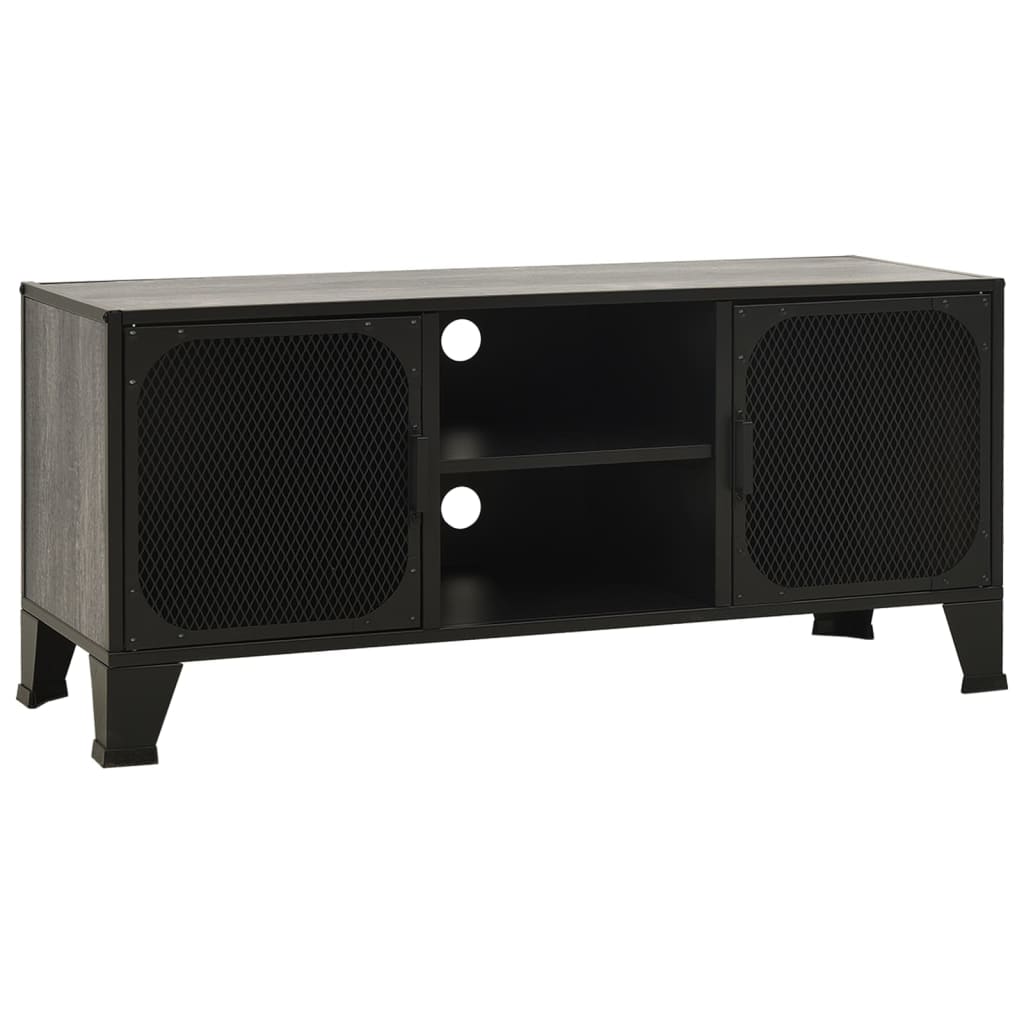 TV-taso harmaa 105x36x47 cm metalli ja MDF - Sisustajankoti.fi