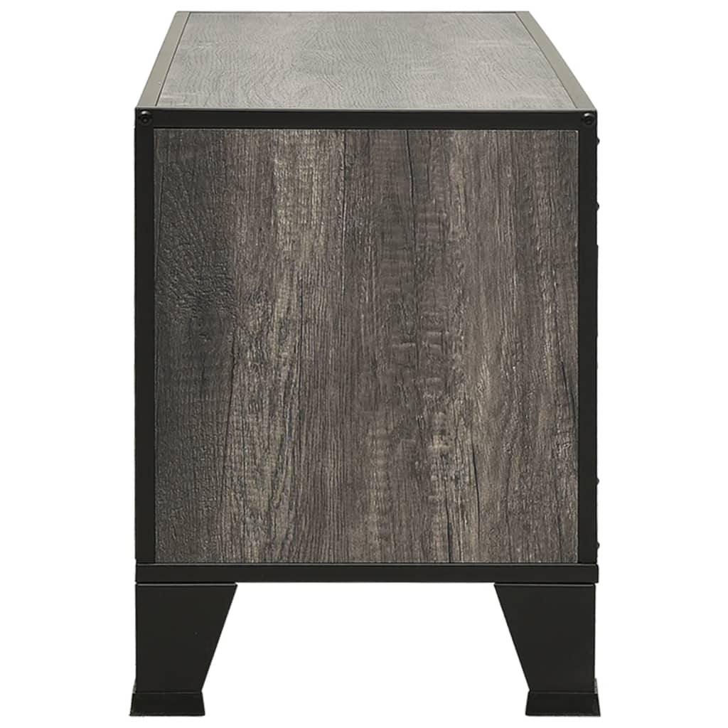 TV-taso harmaa 105x36x47 cm metalli ja MDF - Sisustajankoti.fi