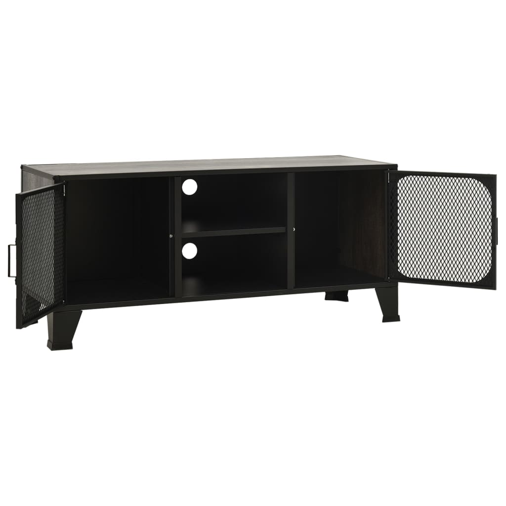 TV-taso harmaa 105x36x47 cm metalli ja MDF - Sisustajankoti.fi