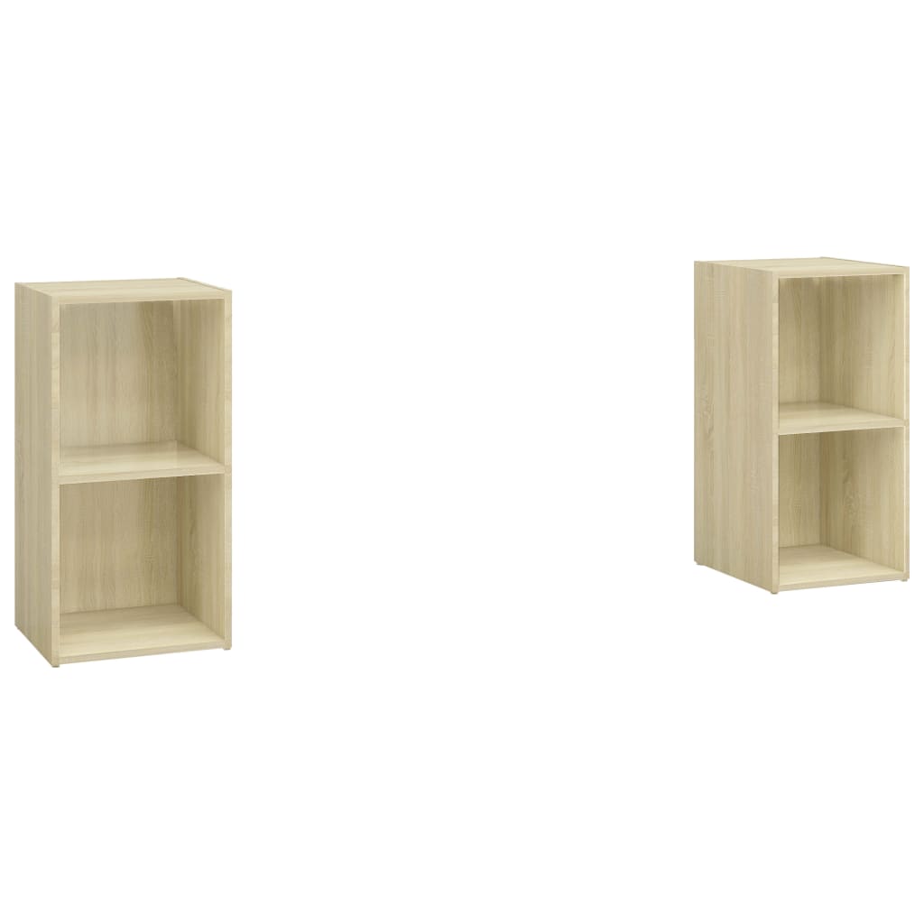 TV-tasot 2 kpl Sonoma-tammi 72x35x36,5 cm lastulevy - Sisustajankoti.fi