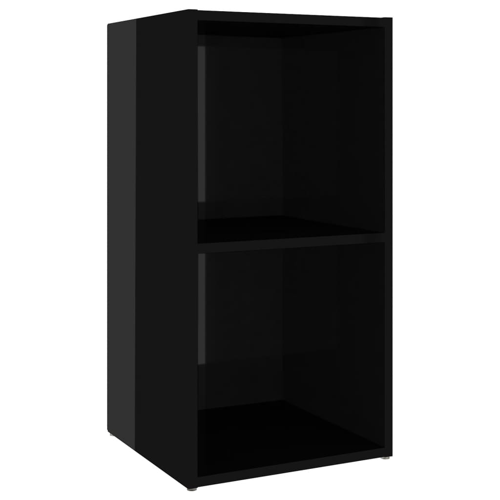 TV-tasot 2 kpl korkeakiilto musta 72x35x36,5 cm lastulevy - Sisustajankoti.fi