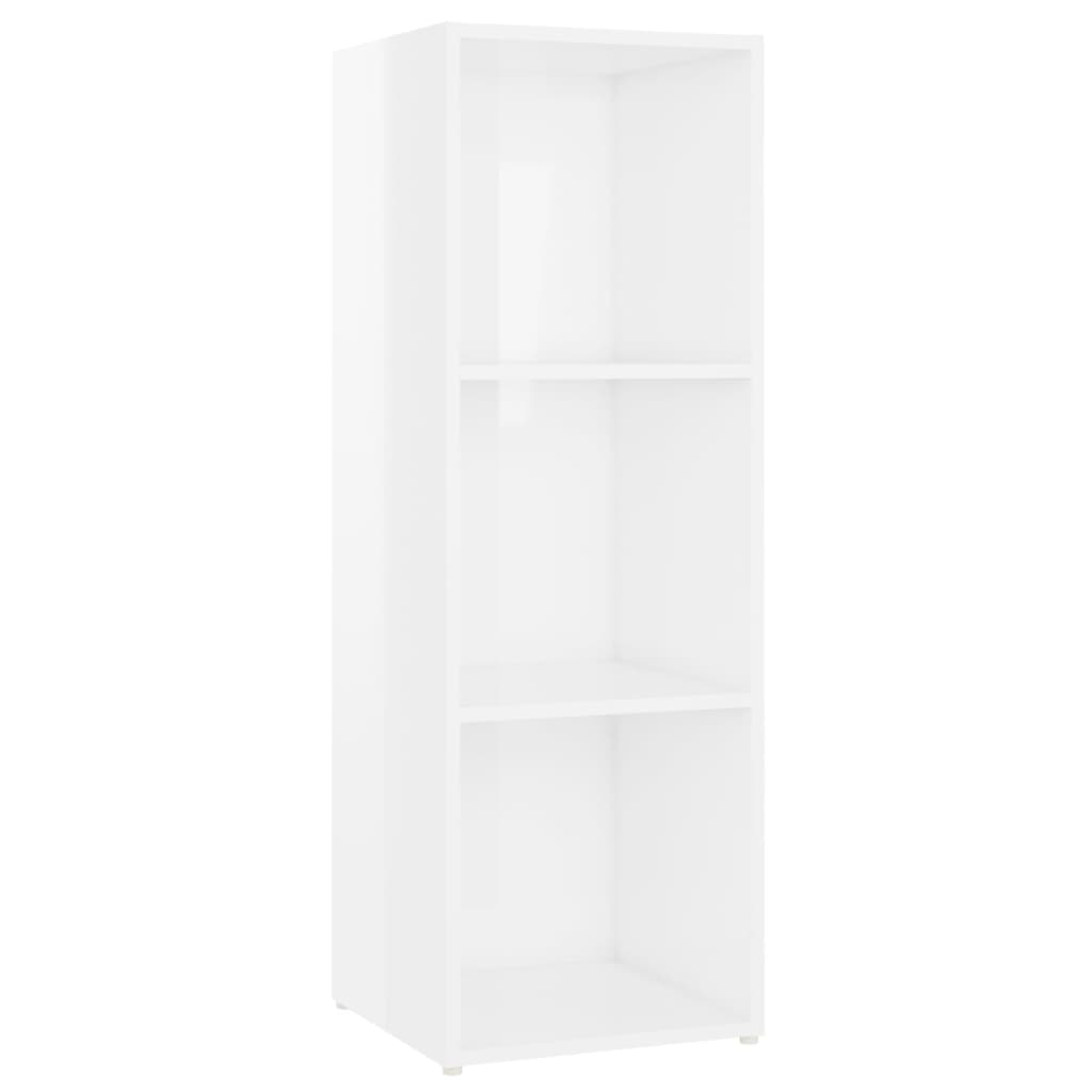 TV-tasot 2 kpl korkeakiilto valkoinen 107x35x37 cm lastulevy - Sisustajankoti.fi