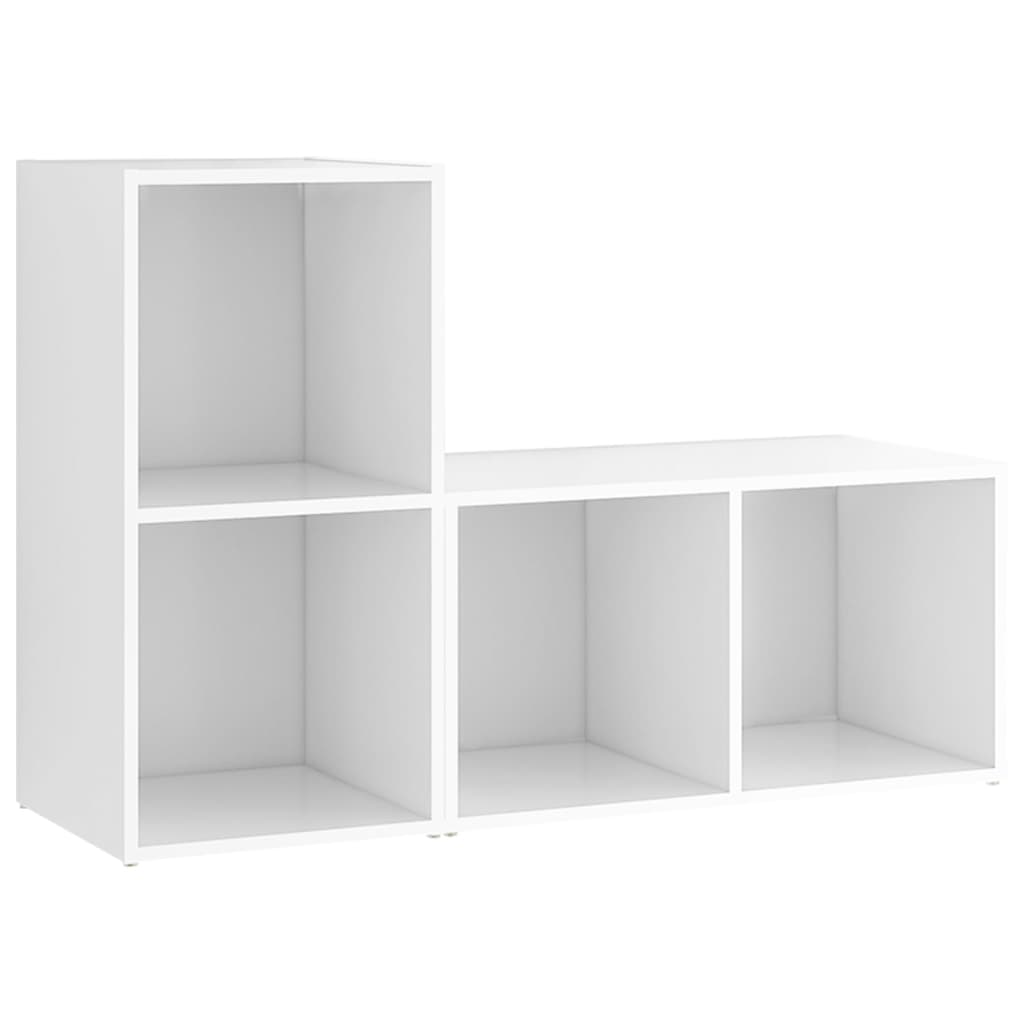 TV-tasot 2 kpl valkoinen 72x35x36,5 cm lastulevy - Sisustajankoti.fi