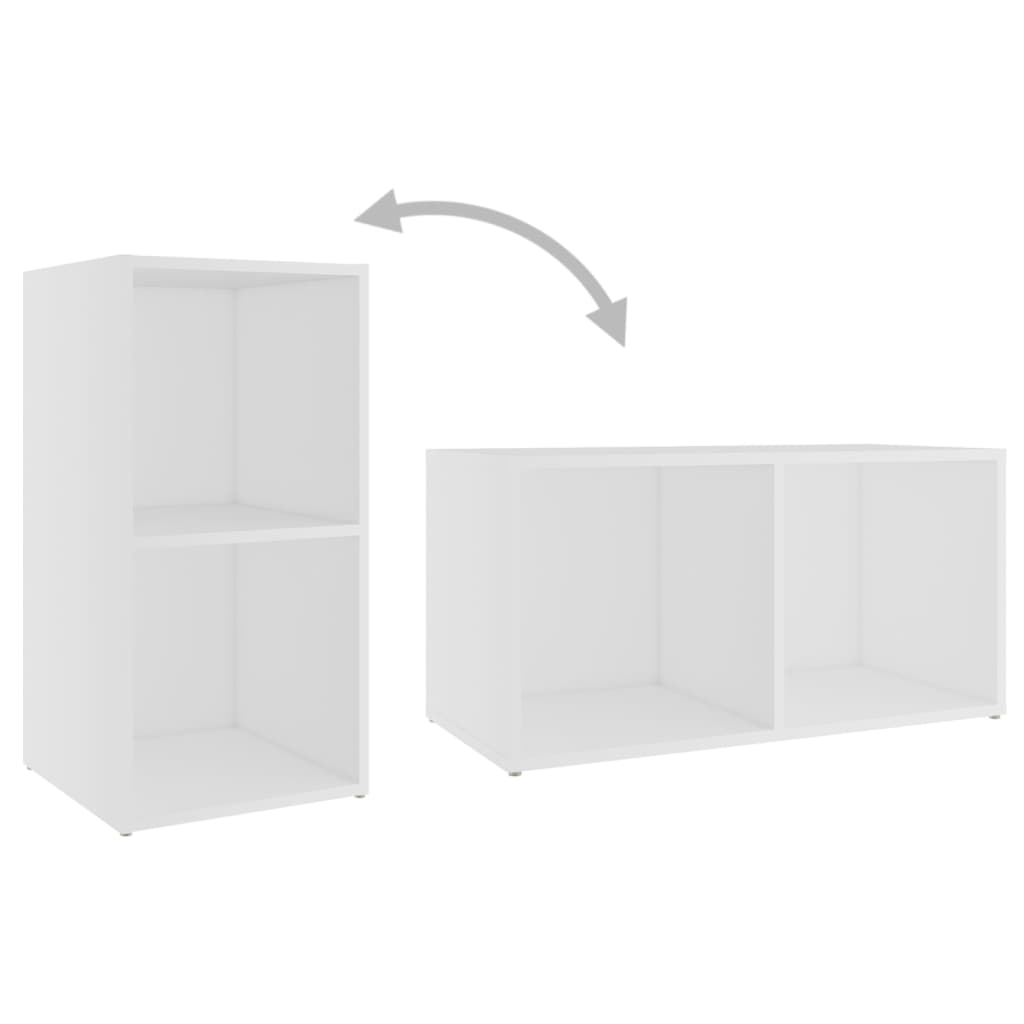 TV-tasot 2 kpl valkoinen 72x35x36,5 cm lastulevy - Sisustajankoti.fi