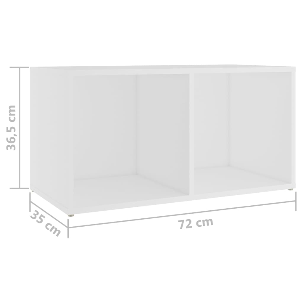 TV-tasot 2 kpl valkoinen 72x35x36,5 cm lastulevy - Sisustajankoti.fi