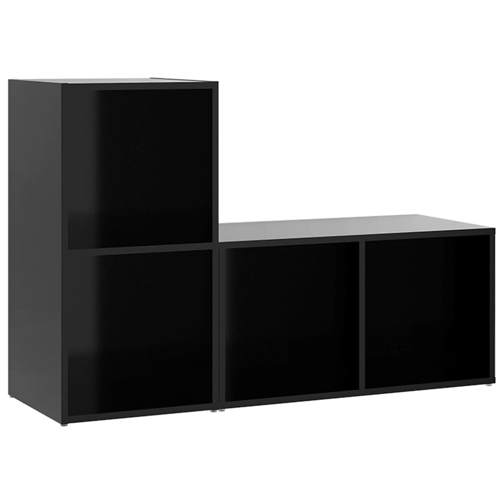 TV-tasot 2 kpl musta 72x35x36,5 cm lastulevy - Sisustajankoti.fi