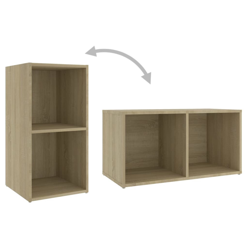 TV-tasot 2 kpl Sonoma-tammi 72x35x36,5 cm lastulevy - Sisustajankoti.fi