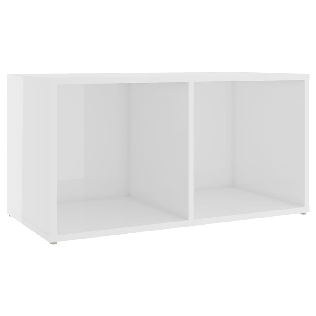TV-tasot 2 kpl korkeakiilto valkoinen 72x35x36,5 cm lastulevy - Sisustajankoti.fi