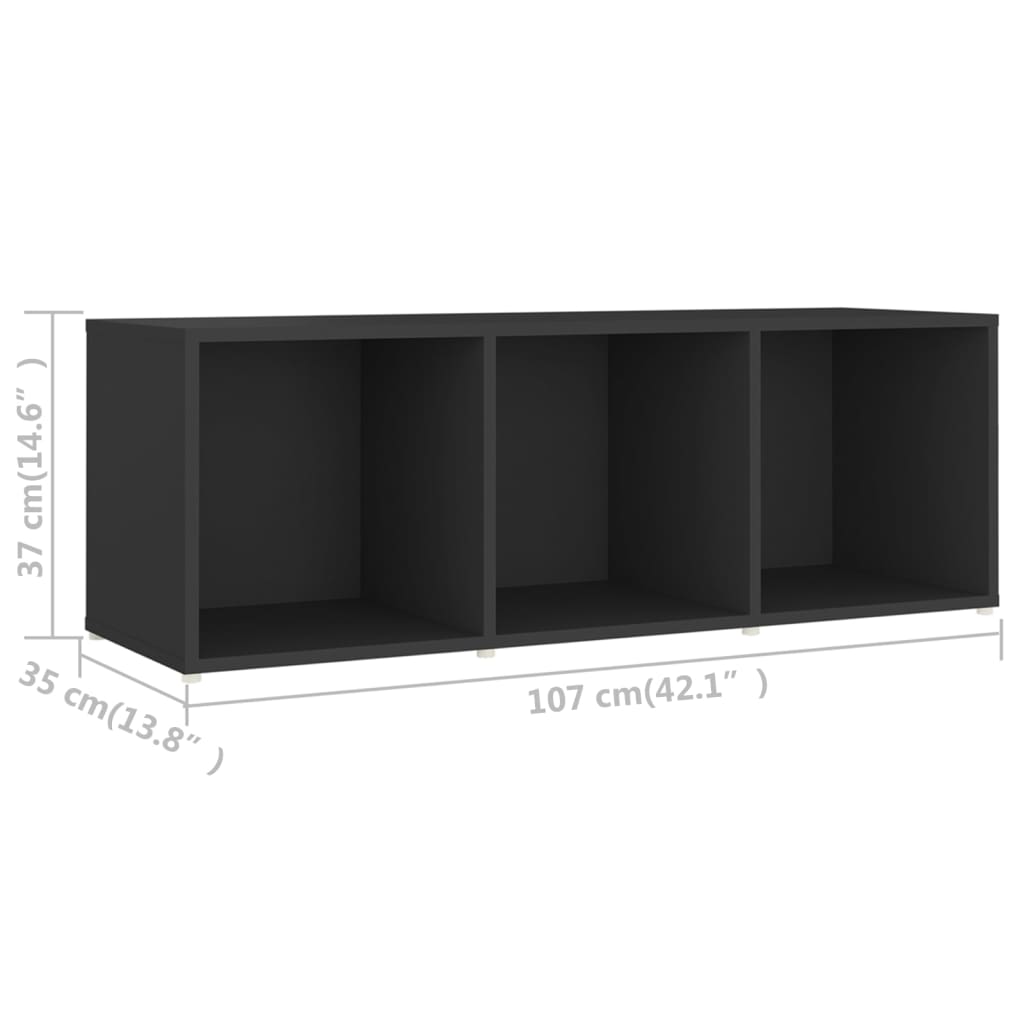 TV-tasot 4 kpl harmaa 107x35x37 cm lastulevy - Sisustajankoti.fi