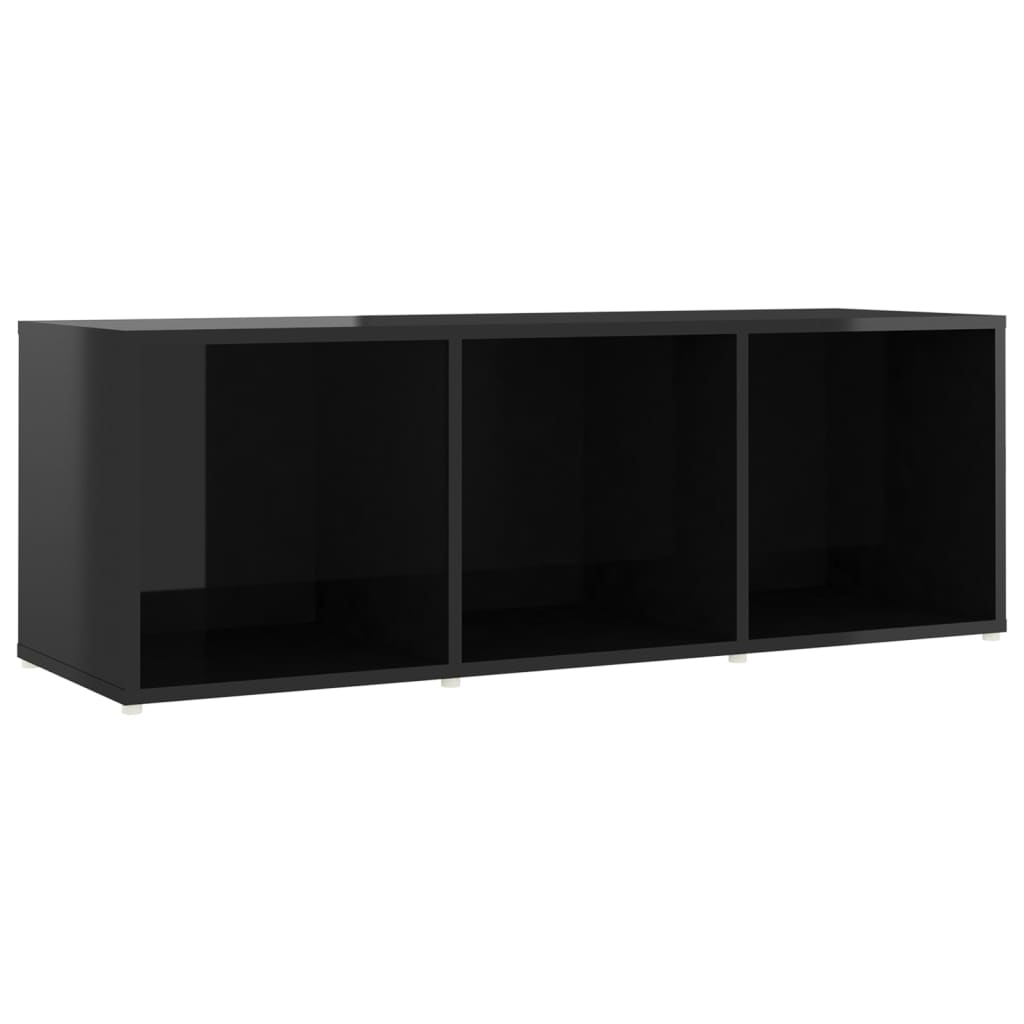 TV-tasot 4 kpl korkeakiilto musta 107x35x37 cm lastulevy - Sisustajankoti.fi