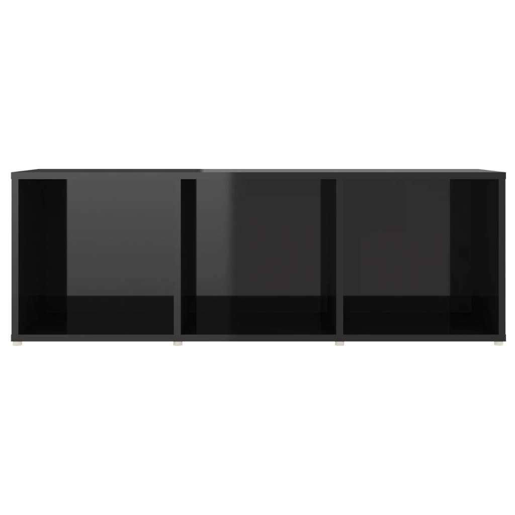 TV-tasot 4 kpl korkeakiilto musta 107x35x37 cm lastulevy - Sisustajankoti.fi