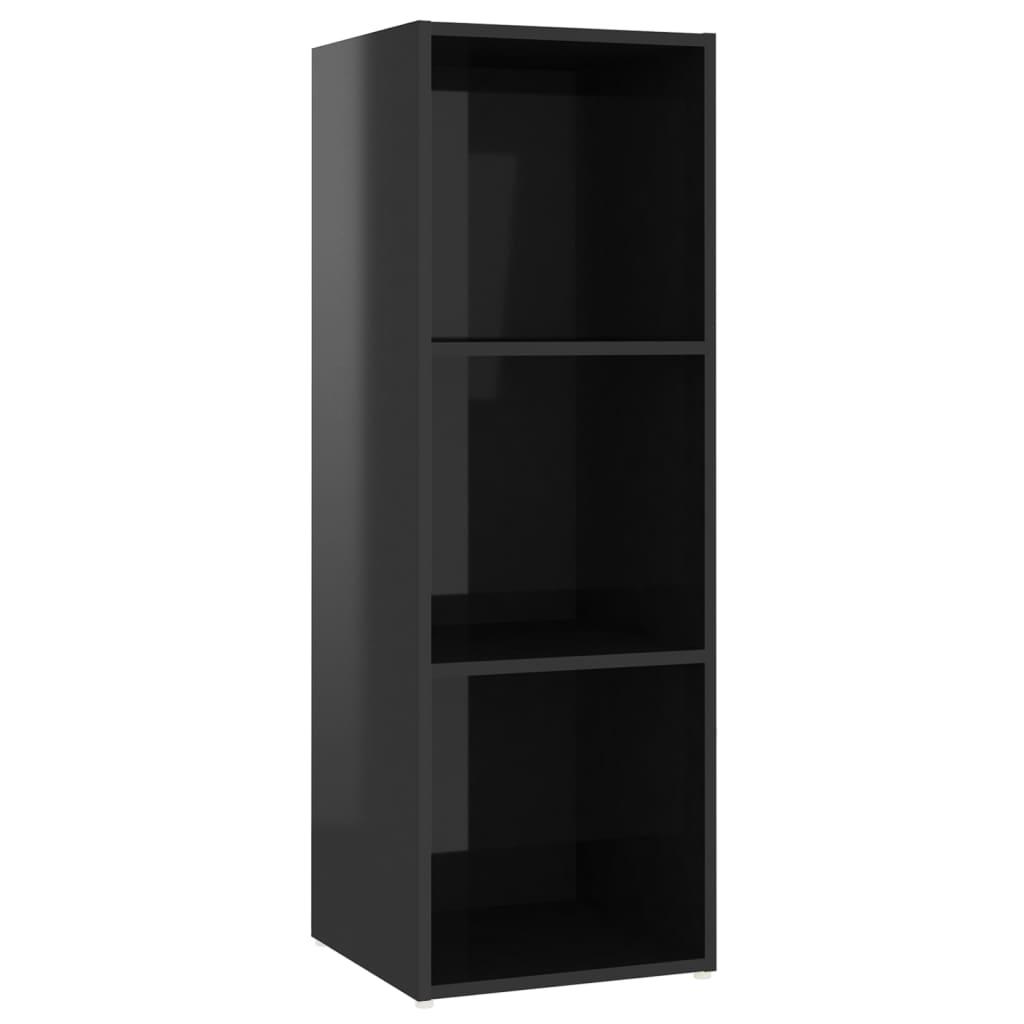 TV-tasot 4 kpl korkeakiilto musta 107x35x37 cm lastulevy - Sisustajankoti.fi