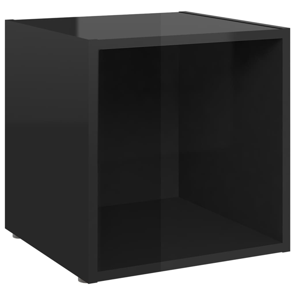 3-osainen TV-kaappisarja korkeakiilto musta lastulevy - Sisustajankoti.fi