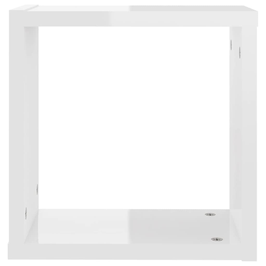 Kuutioseinähyllyt 6 kpl korkeakiilto valkoinen 30x15x30 cm - Sisustajankoti.fi
