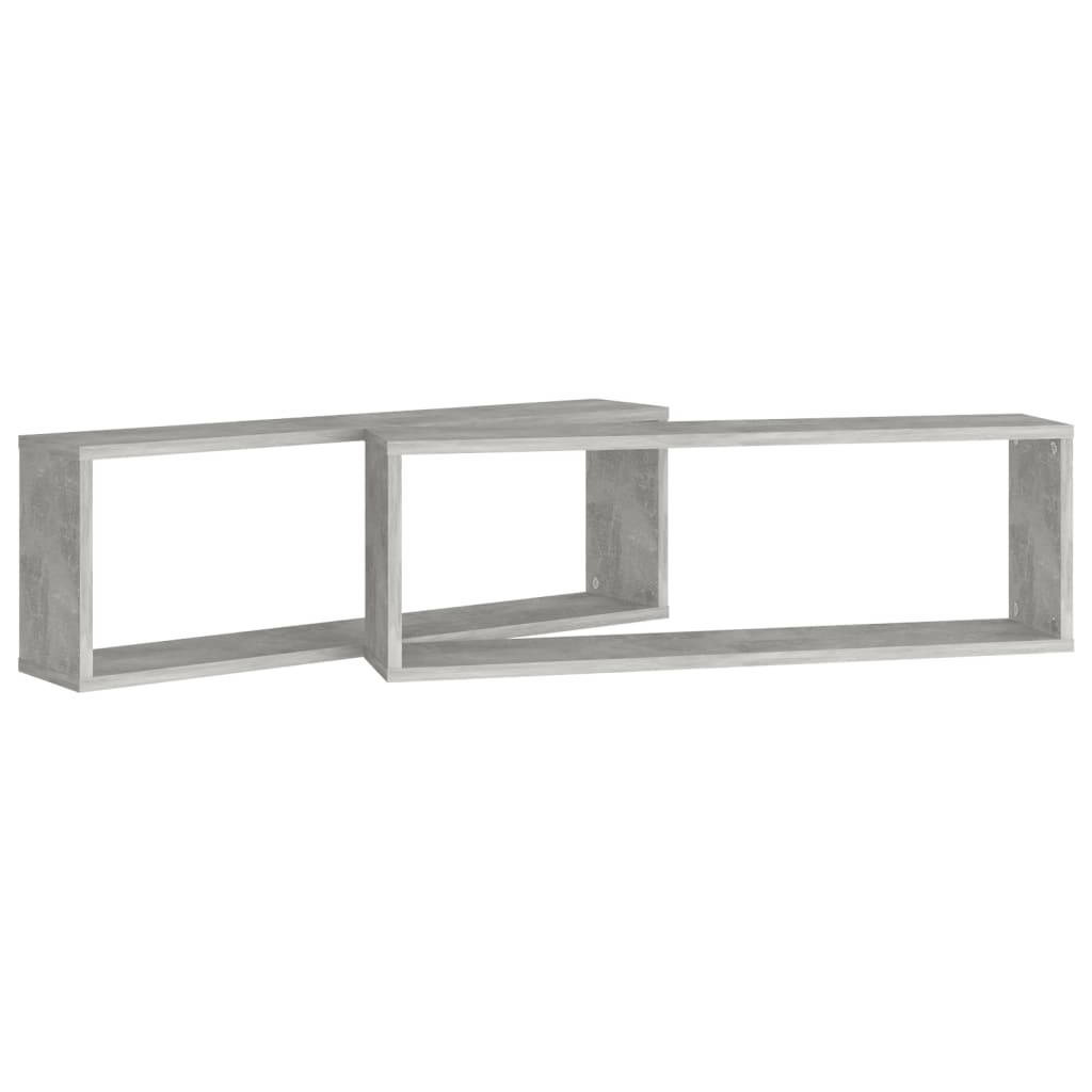 Kuutioseinähyllyt 2 kpl betoninharmaa 80x15x26,5 cm - Sisustajankoti.fi