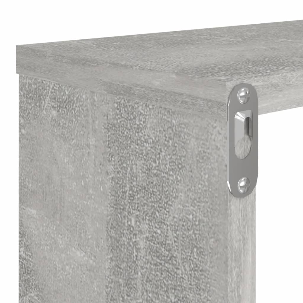 Kuutioseinähyllyt 2 kpl betoninharmaa 80x15x26,5 cm - Sisustajankoti.fi