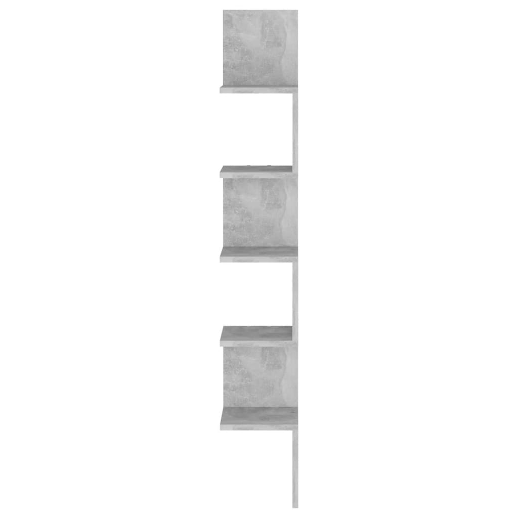 Seinäkulmahylly betoninharmaa 20x20x127,5 cm lastulevy - Sisustajankoti.fi