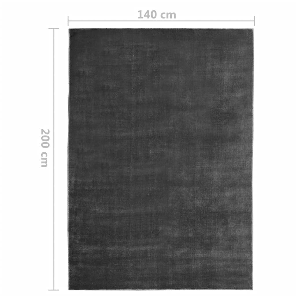Matto pestävä taitettava antrasiitti 140x200 cm polyesteri - Sisustajankoti.fi