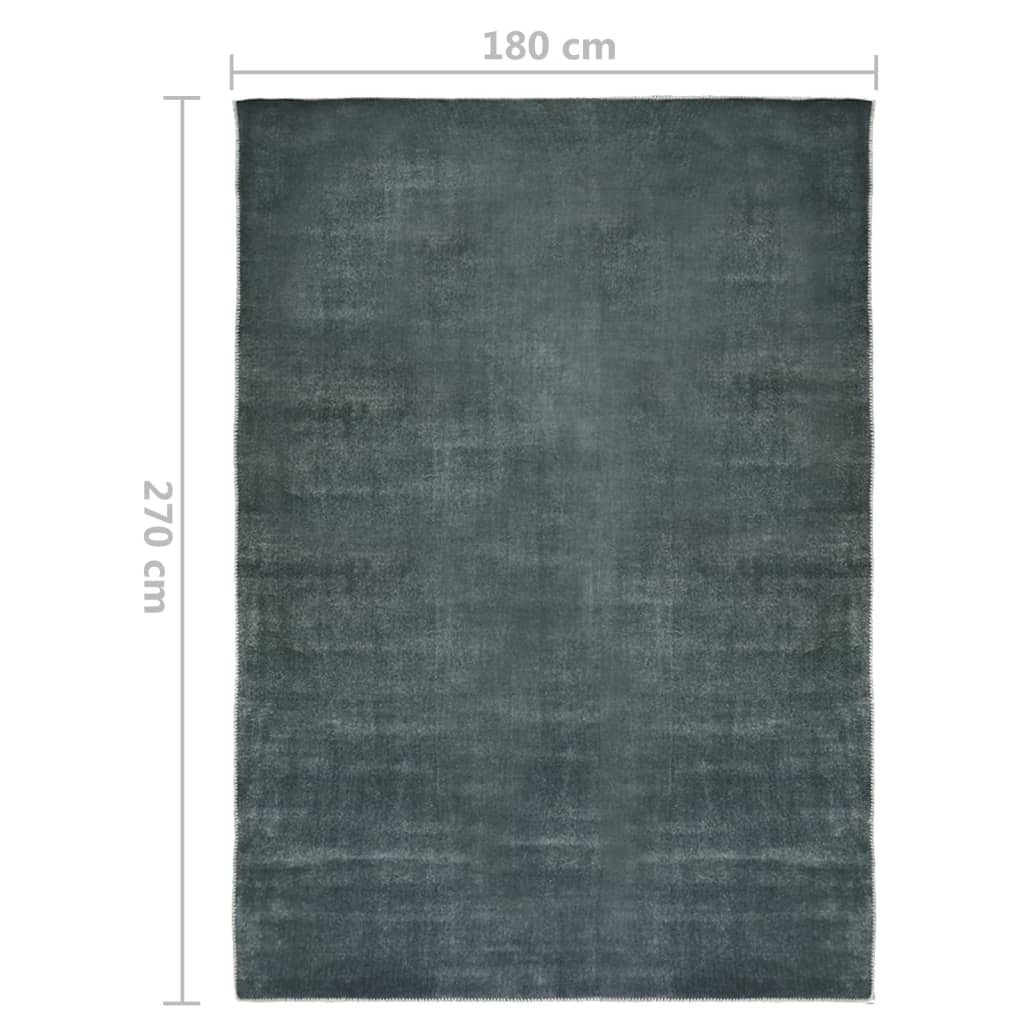 Matto pestävä taitettava harmaa 180x270 cm polyesteri - Sisustajankoti.fi